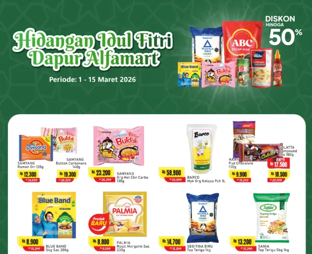 Alfamart Hadirkan Promo Hidangan Idul Fitri 1–15 Maret 2026, Minyak Goreng Barco Rp38.900
