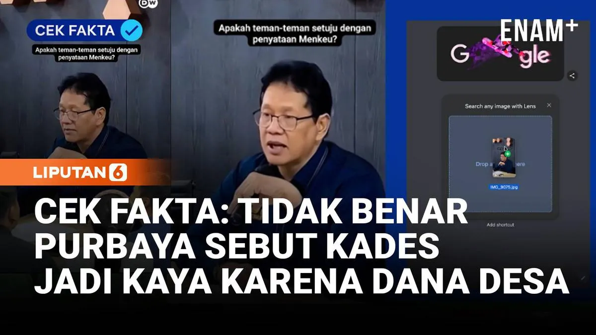 Cek Fakta: Video Klaim Purbaya Sebut Kepala Desa Kaya karena Dana Desa Disebut Hasil Manipulasi