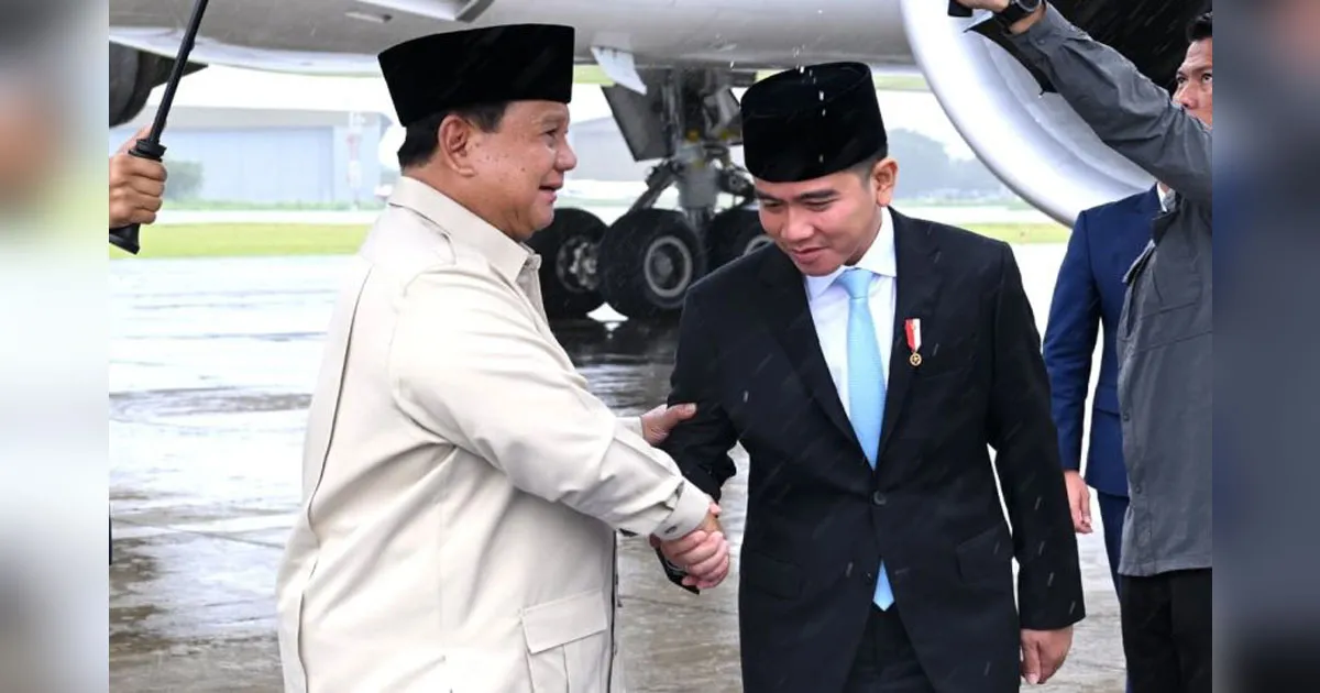 Gibran Sambut Prabowo di Halim Perdanakusuma