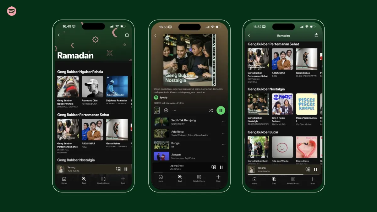 Spotify Catat Streaming Musik Religi Naik Hampir Dua Kali Lipat Selama Ramadan, Podcast Ramai Pagi Hari