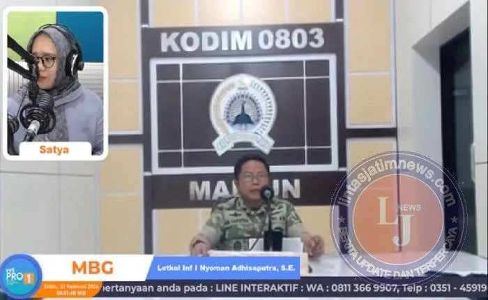 Dandim 0803/Madiun Sosialisasikan Program Makan Bergizi Gratis lewat Dialog Interaktif bersama RRI