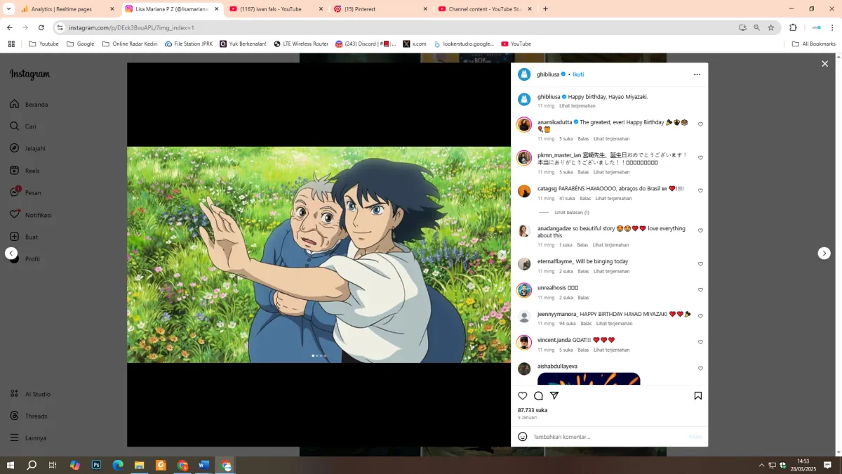 Tren Ubah Foto Jadi Animasi Ala Studio Ghibli Viral, Muncul Kendala dan Kontroversi