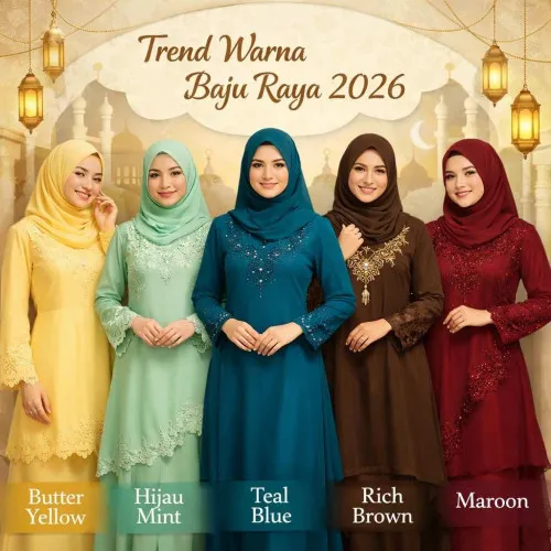 Prediksi Tren Warna Baju Lebaran 2026: Butter Yellow hingga Maroon