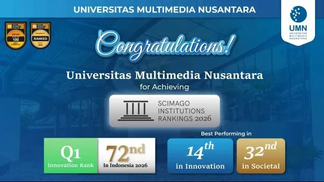 UMN Peringkat 72 Nasional di SCImago 2026, Masuk 14 Besar Innovation Rank