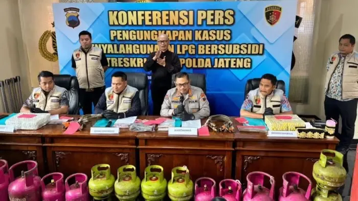 Polda Jateng Bongkar Penyalahgunaan LPG 3 Kg di Semarang, Empat Orang Ditangkap