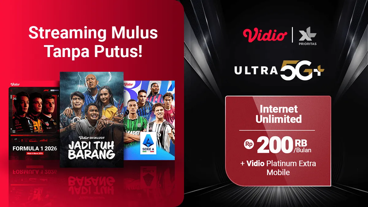 XL Prioritas Luncurkan Paket Ultra 5G+ dengan Internet Unlimited dan Akses Vidio Platinum Extra Mobile