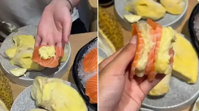 Kombinasi Salmon Mentah dan Durian Montong Viral di Media Sosial, Picu Reaksi Netizen