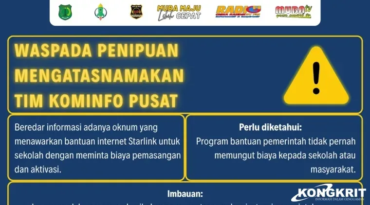 Pemkab Musi Banyuasin Minta Sekolah Waspadai Penipuan Mengatasnamakan Bantuan Internet Starlink