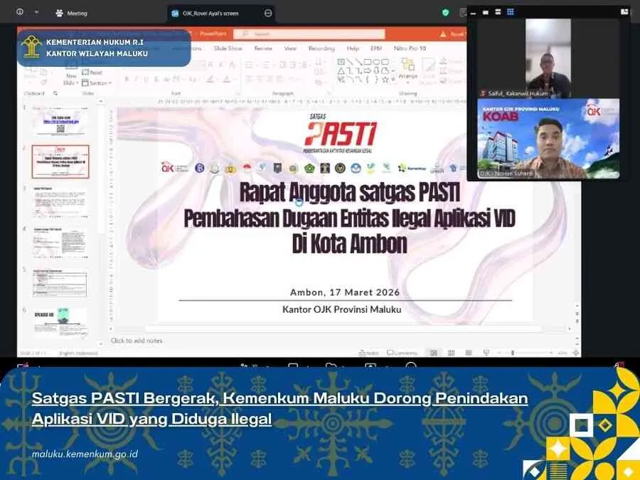 Satgas PASTI Bahas Dugaan Aplikasi VID Ilegal di Ambon, OJK Terima 14 Laporan Warga