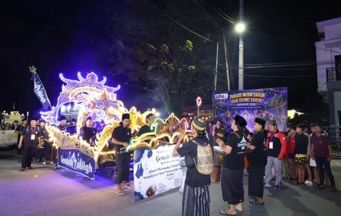 Parade Musik Sahur 2026 di Tarakan Berlangsung Hingga Dini Hari, Ratusan Peserta Padati Rute Kota