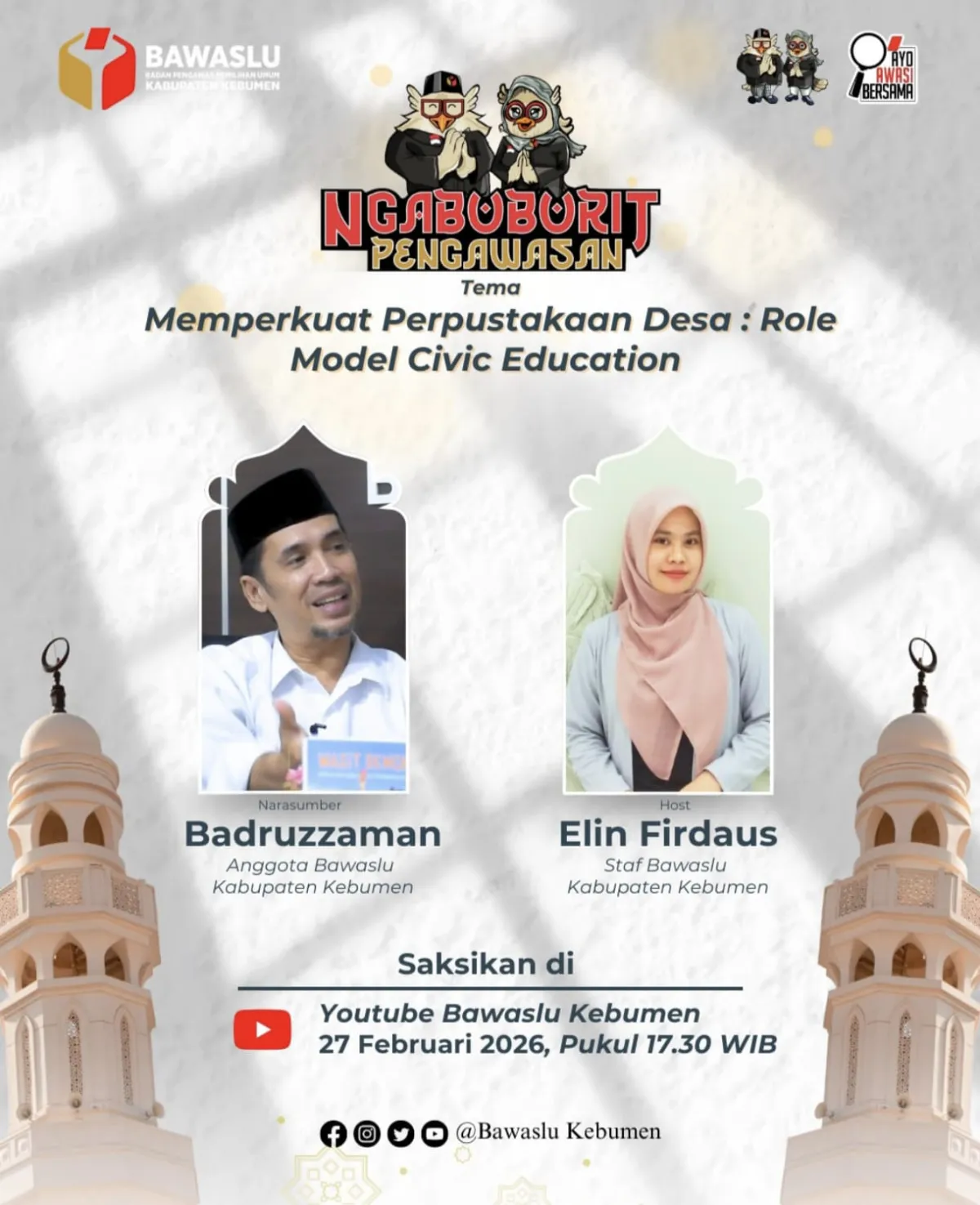 Bawaslu Kebumen Perkuat Perpustakaan Desa lewat Donasi Buku Kepemiluan dalam Ngabuburit Pengawasan Edisi 3