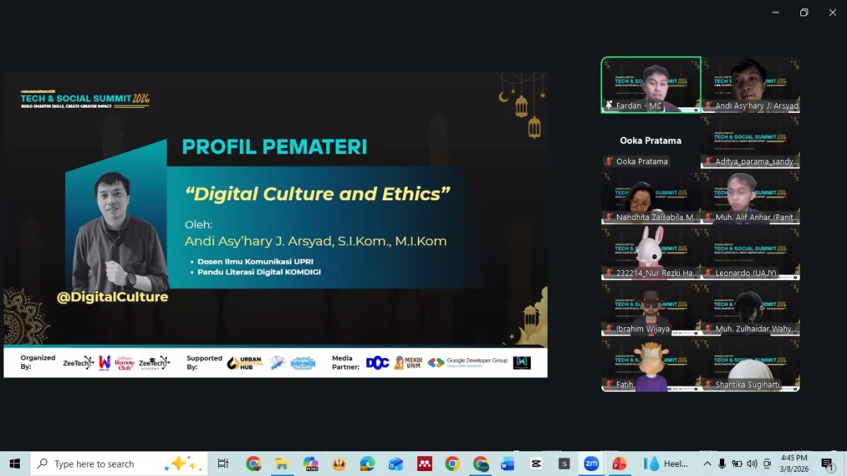 Tech & Social Summit 2026 Digelar Daring, Bahas Keterampilan Digital hingga Etika Teknologi di Ramadan