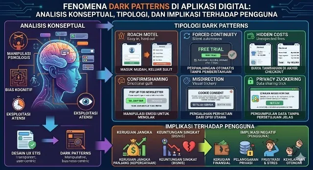 Mengenal Dark Patterns di Aplikasi Digital: Bentuk, Dampak, dan Cara Menghadapinya