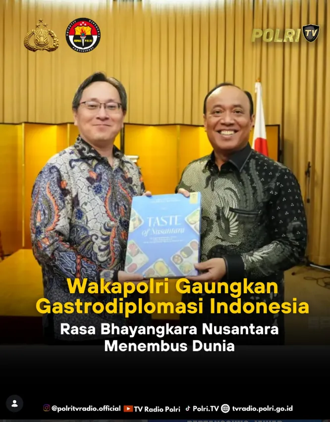 Buku Kuliner Polri “Taste of Nusantara” Diserahkan ke Kedutaan Besar Jepang di Jakarta