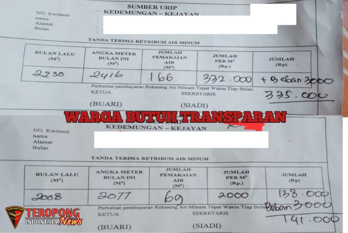Warga Desa Kademungan Keluhkan Iuran Air Bersih hingga Rp400 Ribu per Bulan, Minta Pengelolaan Bumdes Lebih Transparan