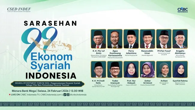 INDEF Gelar Sarasehan 99 Ekonom Syariah 2026 Bahas Ekonomi Syariah sebagai Pilar Pertumbuhan
