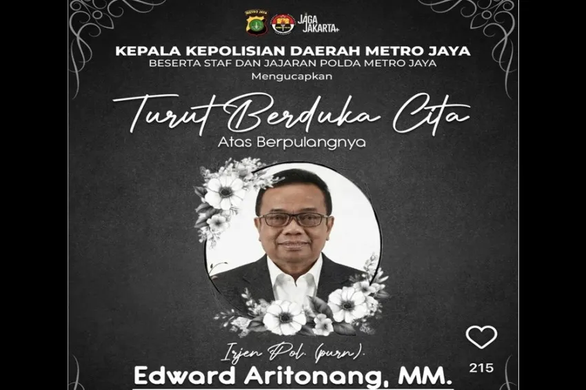 Mantan Kadiv Humas Polri Irjen Pol (Purn) Edward Aritonang Wafat di Jakarta