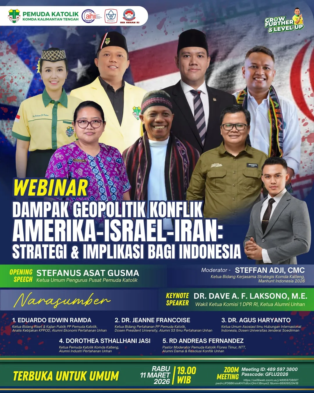 Pemuda Katolik Kalteng Bahas Dampak Konflik AS–Israel–Iran bagi Indonesia lewat Webinar Nasional