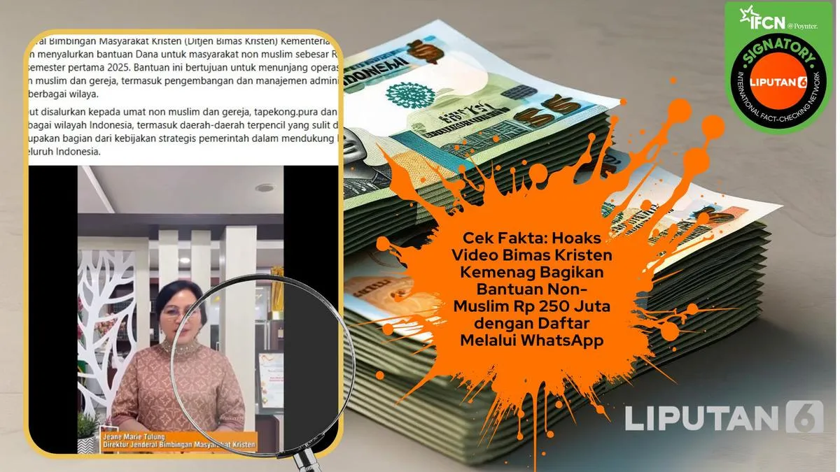 Hoaks Bantuan Dana Catut Nama Ditjen Bimas Kristen Kemenag Kembali Beredar, Warga Diminta Waspada