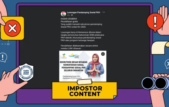 Tautan Pendaftaran Rekrutmen Pendamping PKH 2026 di Facebook Dipastikan Hoaks