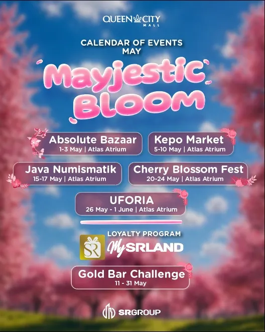 Festival Mayjestic Bloom: Cherry Blossom Fest Kembali Digelar di Queen City Mall Semarang