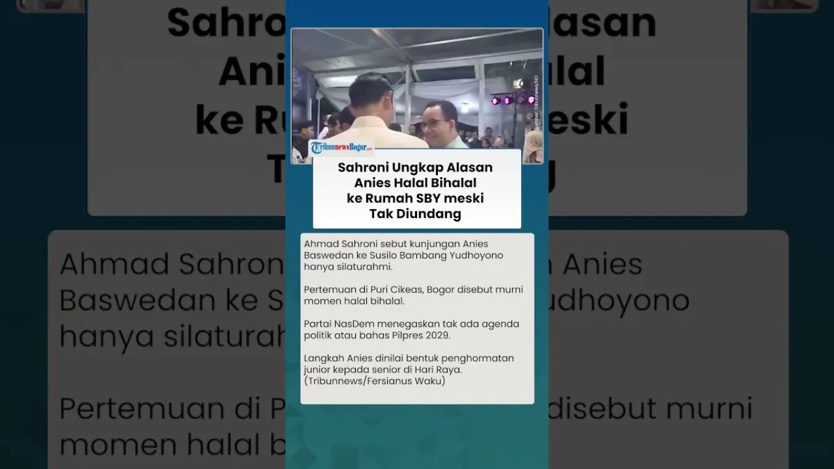 NasDem: Kunjungan Anies ke SBY di Cikeas Murni Halalbihalal, Bukan Agenda Politik