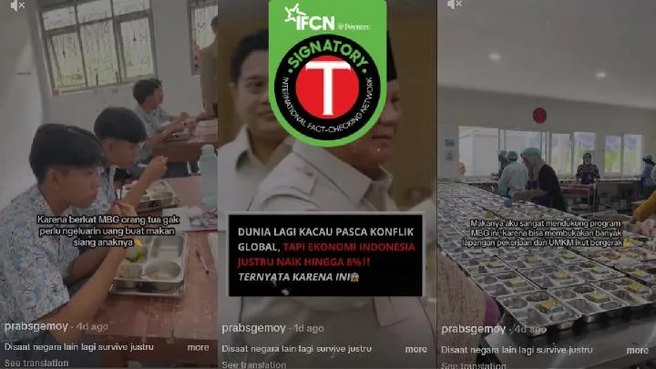 Klaim Ekonomi Indonesia Tumbuh 8 Persen Berkat MBG di Tengah Perang Disebut Keliru