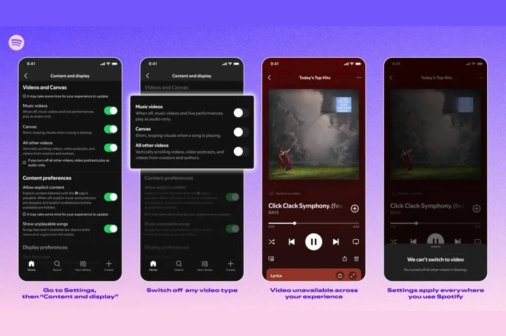 Spotify Tambah Kontrol untuk Mematikan Konten Video di Aplikasi