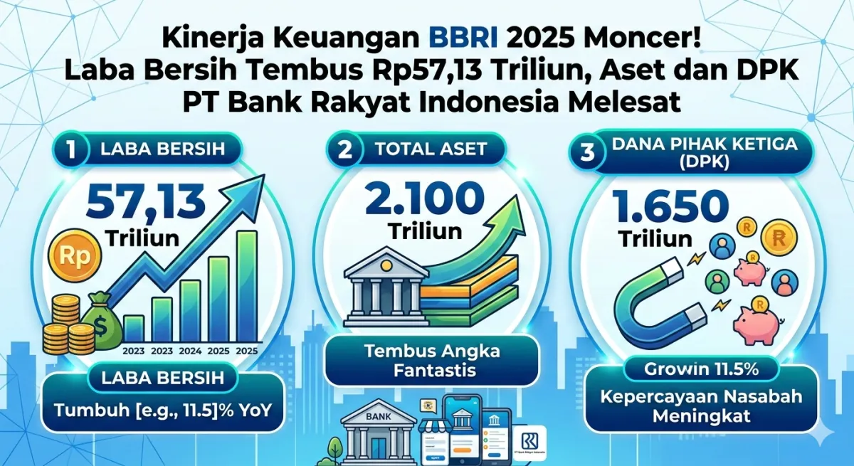 Kinerja Keuangan BBRI 2025: Laba Bersih Rp57,13 Triliun, Aset dan DPK Tumbuh Solid