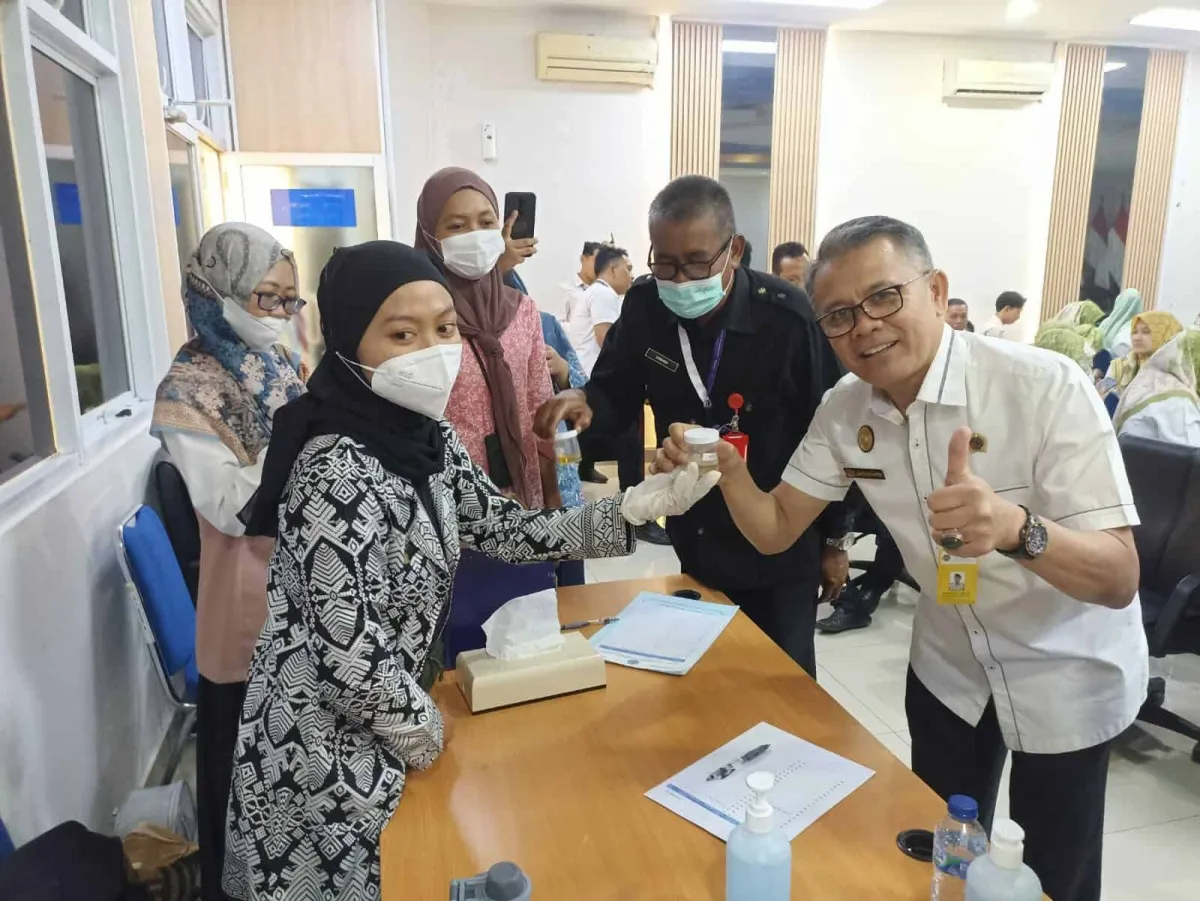 Kantor Pertanahan Kabupaten Tangerang Gelar Tes Urine untuk 200 Pegawai
