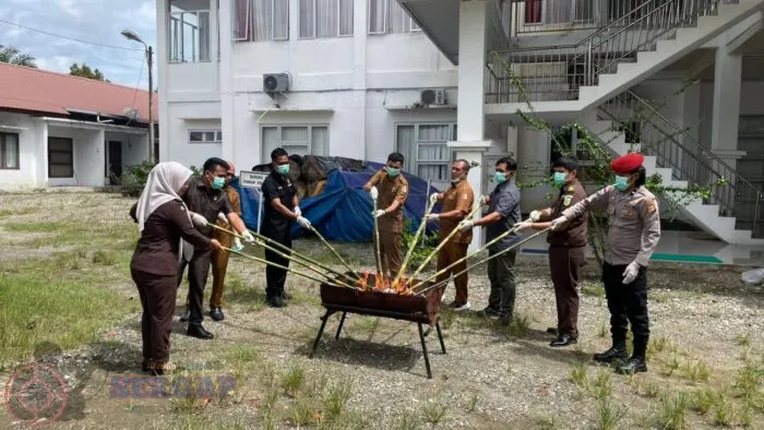 Kejari Nagan Raya Musnahkan Barang Bukti Inkracht dari Perkara Desember 2025–Maret 2026
