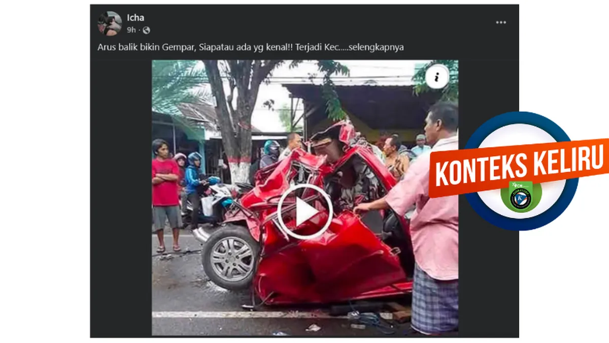 Foto Mobil Ringsek yang Diklaim Kecelakaan Arus Balik Lebaran 2026 Ternyata Peristiwa 2018 di Gresik