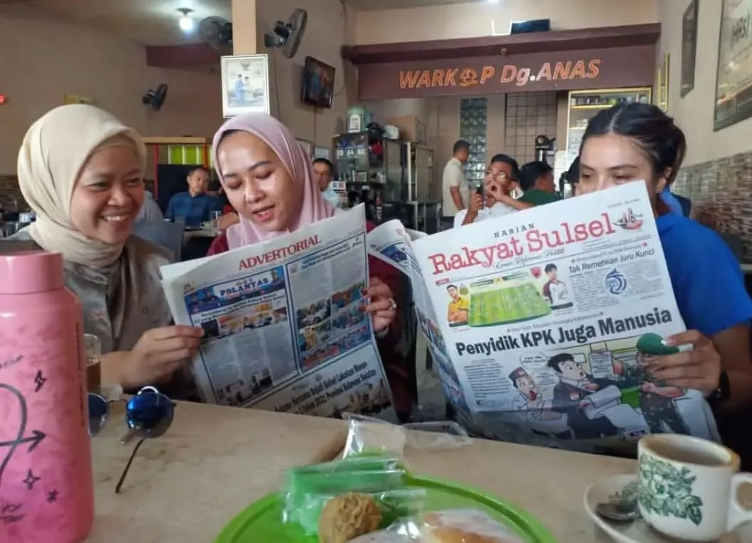 Rakyat Sulsel Disebut Jadi Bacaan Pagi di Warkop Makassar Jelang HUT ke-14