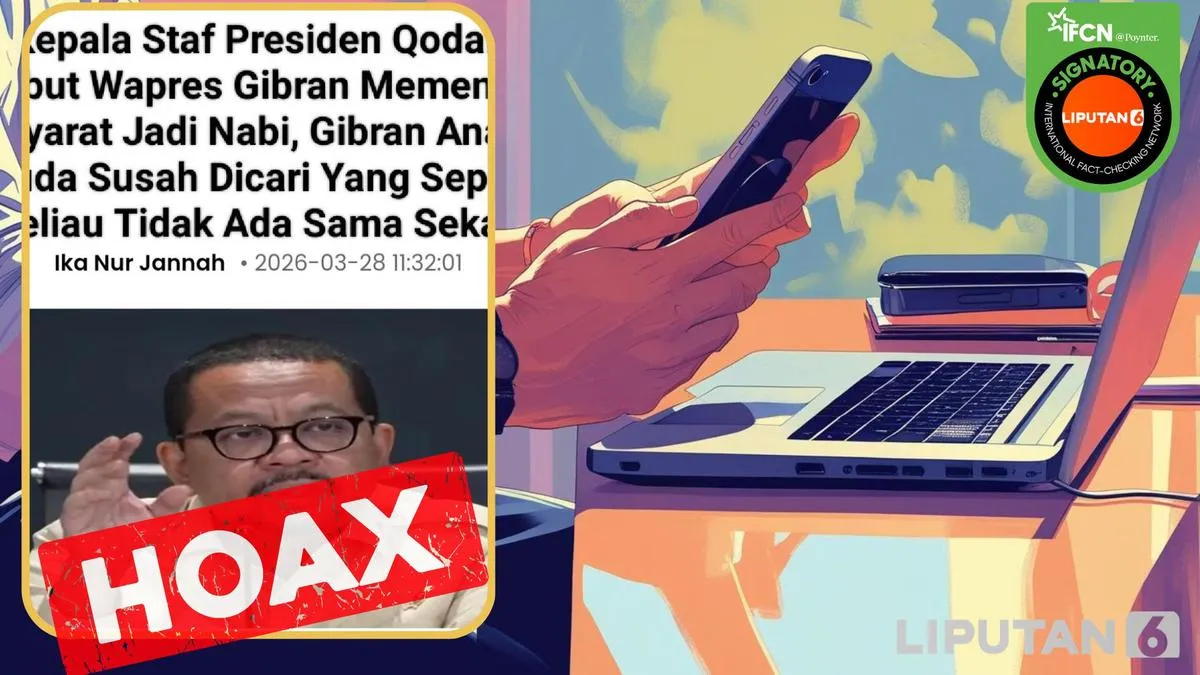 Cek Fakta: Artikel yang Mengklaim Kepala KSP M Qodari Sebut Wapres Gibran Penuhi Syarat Jadi Nabi adalah Hoaks