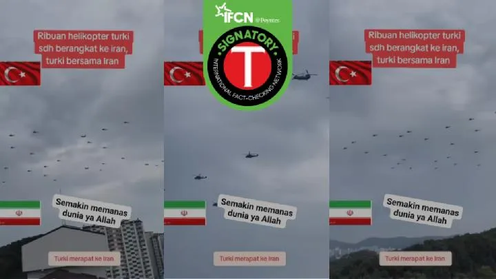 Fakta di Balik Video yang Diklaim Turki Kerahkan Ribuan Helikopter ke Iran