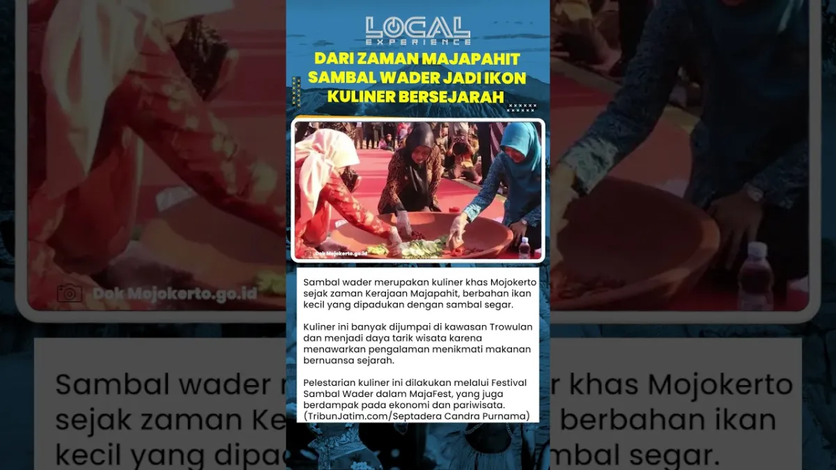 Sambal Wader, Kuliner Tradisional Mojokerto yang Diyakini Bertahan Sejak Era Majapahit