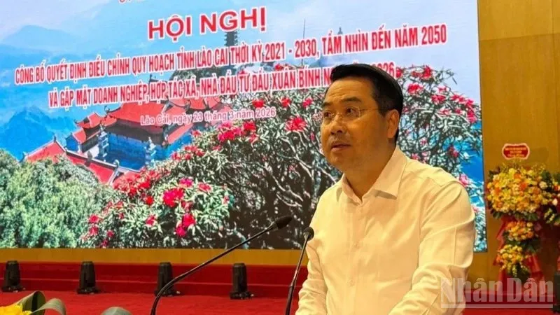 Lao Cai Umumkan Penyesuaian Rencana Tata Ruang 2021-2030 dengan Visi 2050