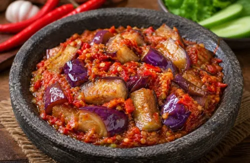 Cara Membuat Sambal Terong dengan Bumbu Sederhana untuk Lauk Nasi Hangat
