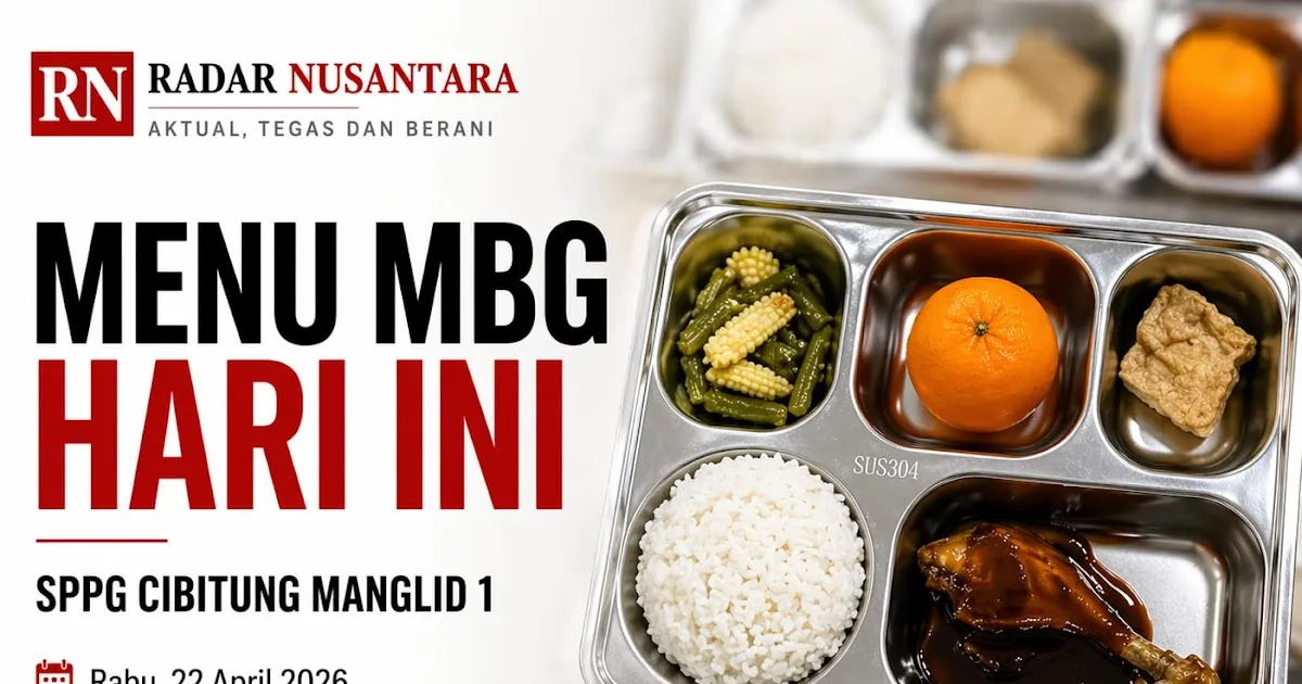 SPPG Cibitung Manglid 1 Sajikan Menu Makan Bergizi Gratis Sesuai Prinsip Gizi Seimbang