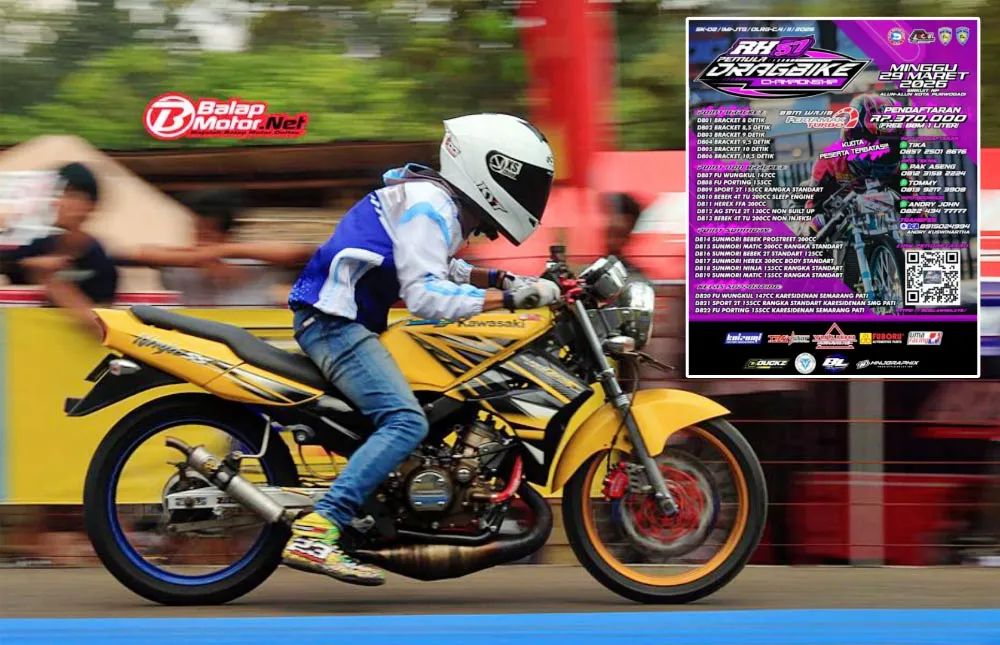 Kejuaraan RH57 Pemula Drag Bike Championship 2026 Dijadwalkan 29 Maret di Purwodadi