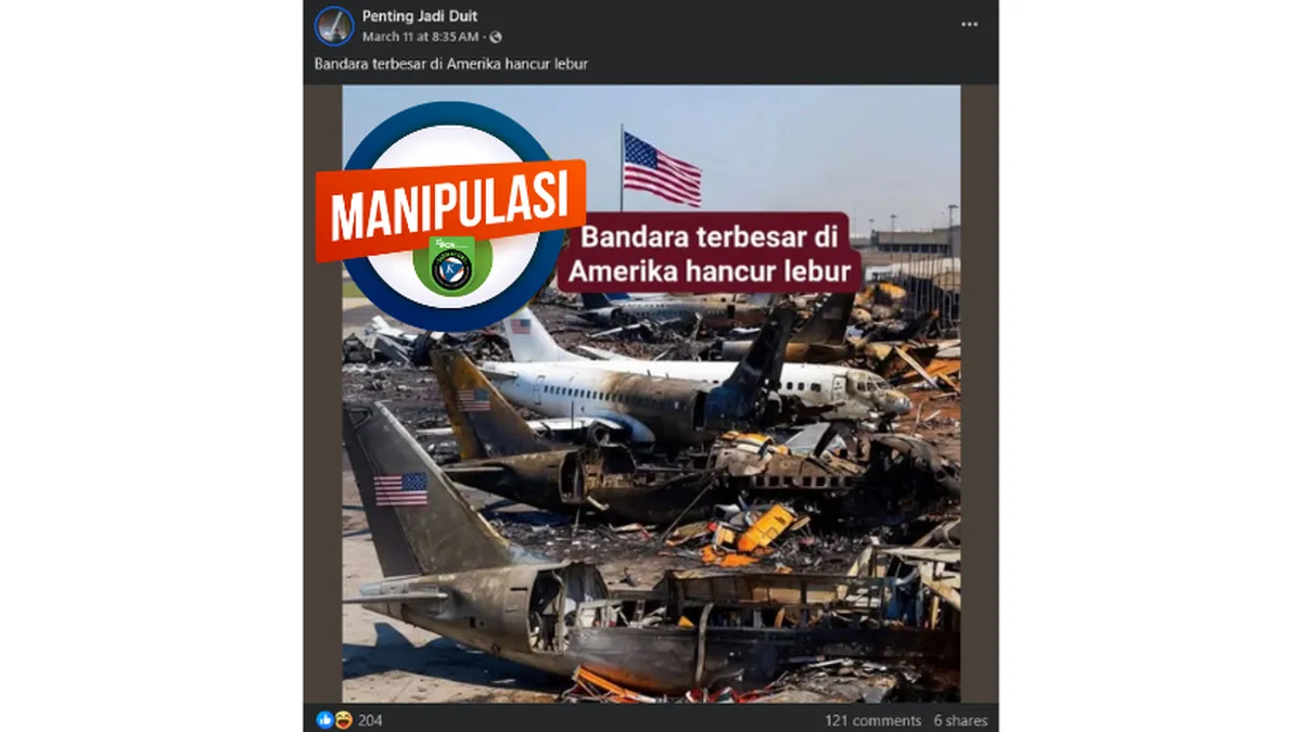 Klaim Bandara Terbesar di AS Hancur Lebur Beredar di Medsos, Ini Hasil Penelusurannya