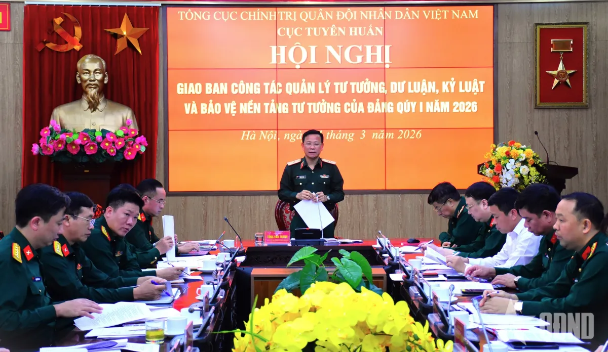 Konferensi daring bahas pengelolaan ideologi, opini publik, disiplin, dan perlindungan landasan ideologis Partai di lingkungan militer