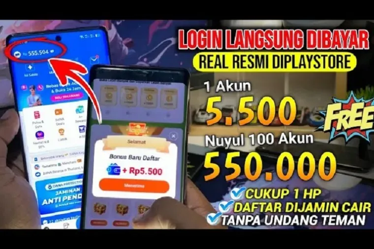 Aplikasi Penghasil Uang 2026 Diklaim Bisa Tarik Dana ke DANA dan ShopeePay Tanpa Undang Teman
