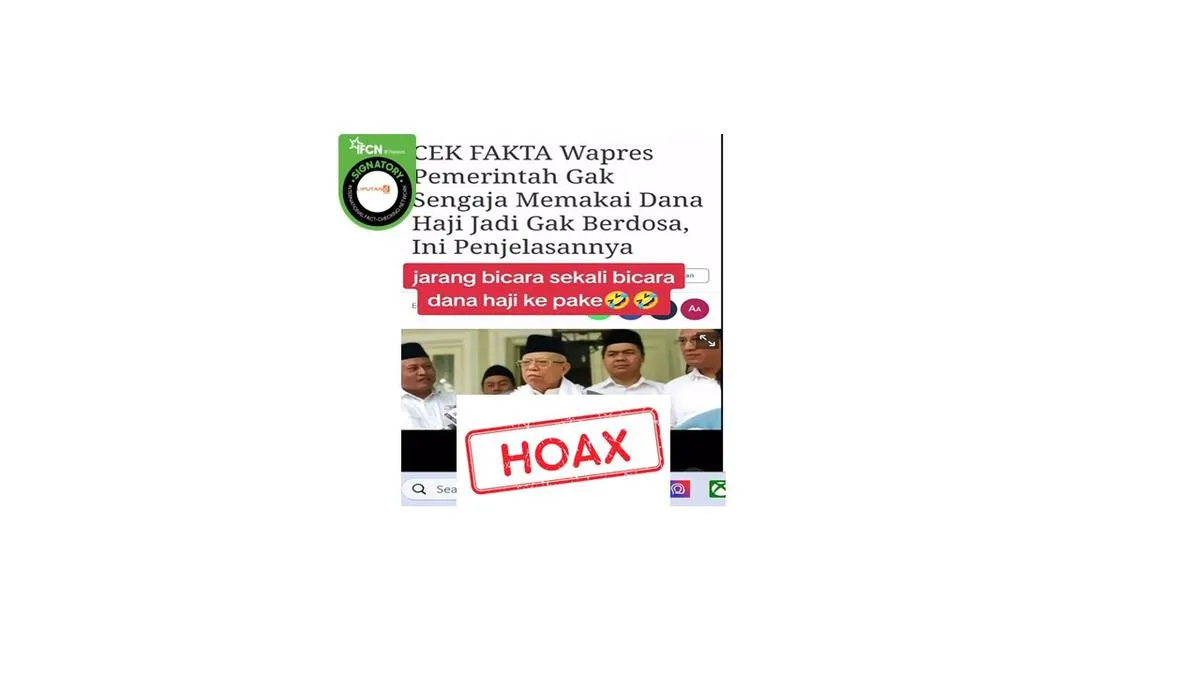 Sejumlah Hoaks Menyerang Ma’ruf Amin Beredar di Media Sosial, Ini Rangkuman Faktanya