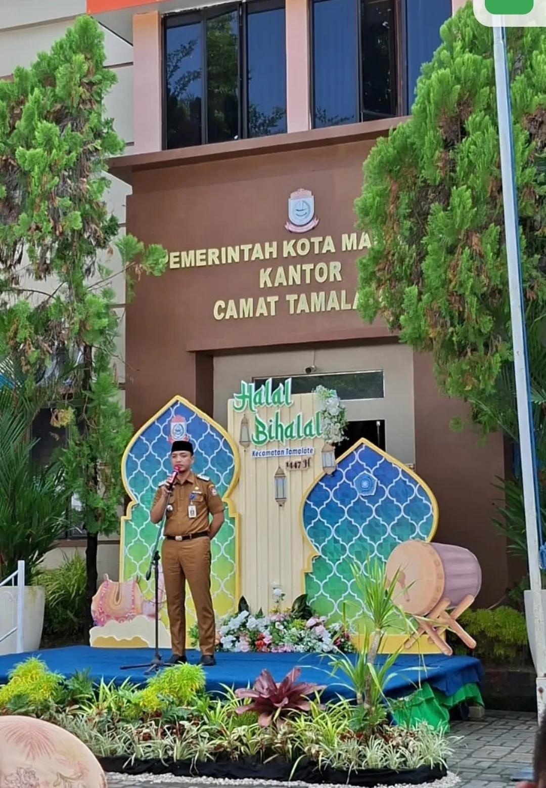 Camat Tamalate Pimpin Apel Pagi dan Halalbihalal di Kantor Kecamatan