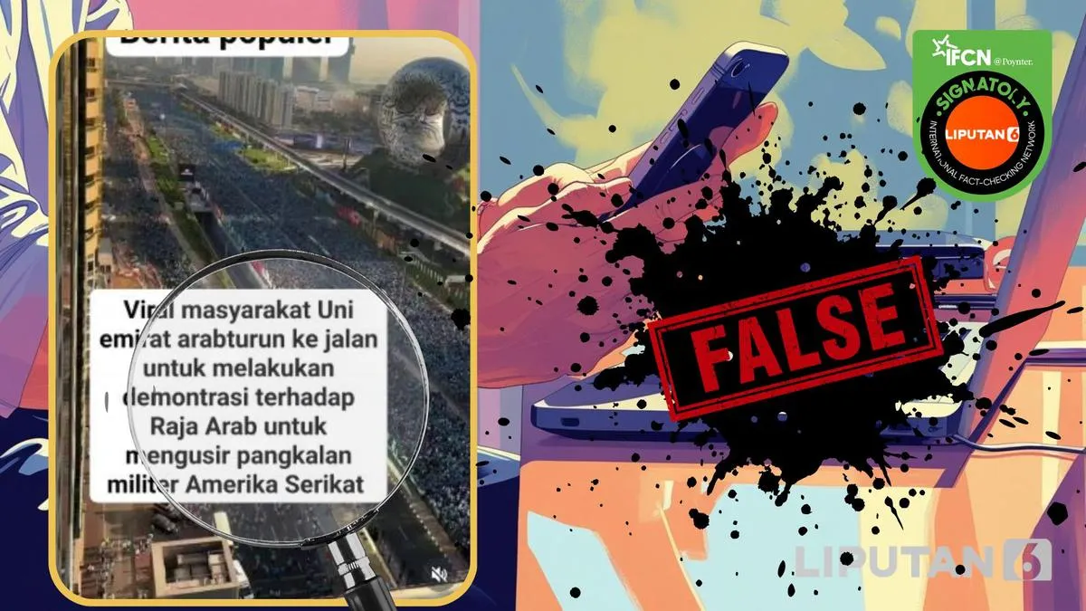 Cek Fakta: Video Kerumunan di Dubai Bukan Demo Usir Pangkalan Militer AS, Melainkan Acara Dubai Run 2025