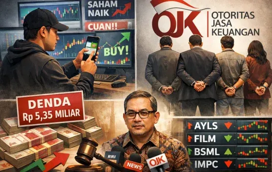 OJK Jatuhkan Denda kepada Pegiat Medsos dan Tiga Pihak atas Kasus Manipulasi Saham