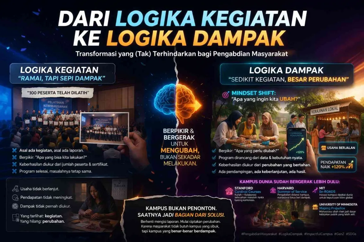 Pengabdian Masyarakat di Kampus Diminta Beralih dari Sekadar Kegiatan ke Dampak Nyata