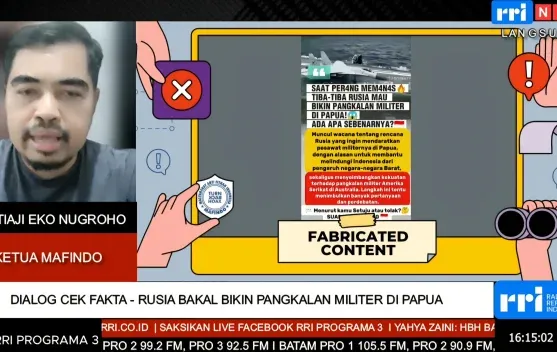 Mafindo: Kabar Rusia Akan Bangun Pangkalan Militer di Papua Tidak Benar