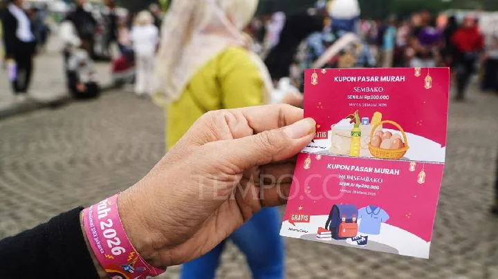 Pemerintah Bagikan 100 Ribu Kupon di Pasar Murah Monas, Total Nilai Rp 50 Miliar